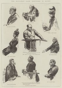 De Baccarat-zaak, schetsen in de rechtbank